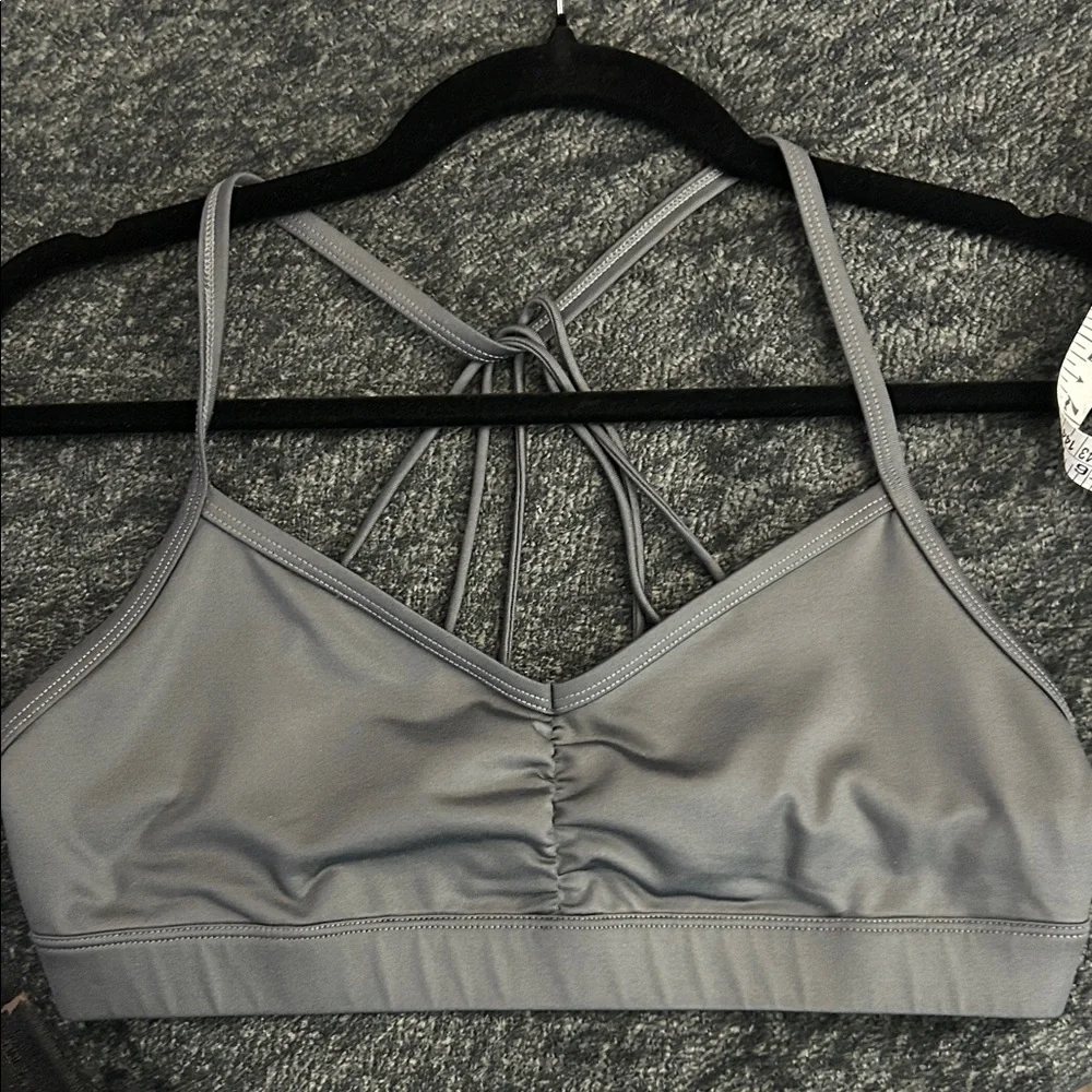 ALO YOGA EUC Gray Strappy Women's Bralette